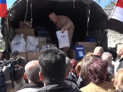 Минобороны РФ: в Сирию прибыло 3,5 тонн гуманитарной помощи