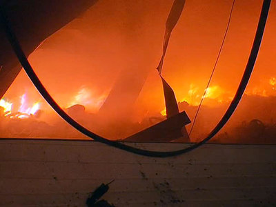 Пожар на складах стройматериалов в Подмосковье потушен
