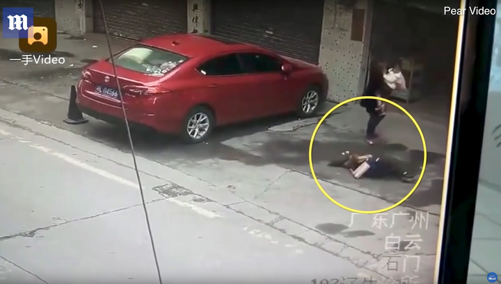 Китаянка получила сотрясение мозга из-за упавшей на нее с неба собаки. Видео Происшествия