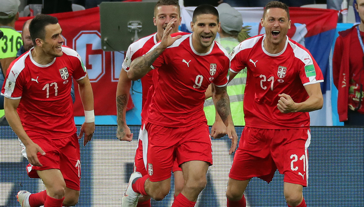 Сербия - Швейцария - 1:0. Сербы ведут после первого тайма после гола Митровича