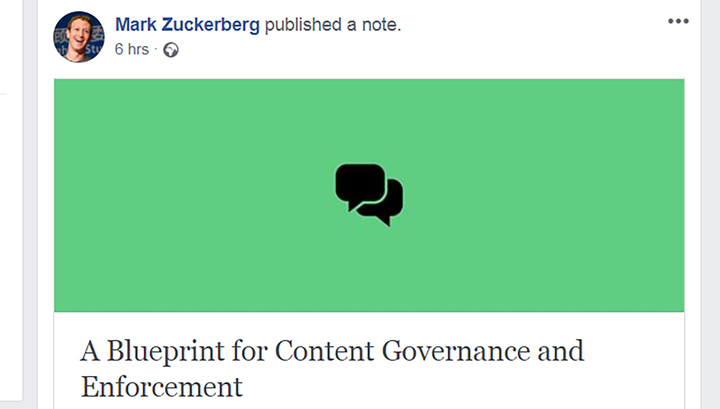 Facebook создаст независимый орган для борьбы с неприемлемым контентом