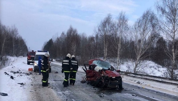 Появилось видео ДТП в Пермском крае, где погибли два человека