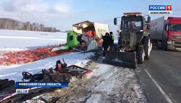 Гололедица стала причиной сотни аварий на трассах Новосибирской области