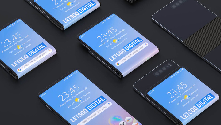 Samsung запатентовала смартфон-раскладушку с зигзагообразным экраном