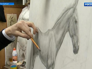 Скакун-модель из конюшни при Петербургской академии художеств повредил ногу