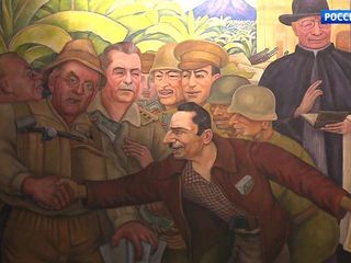 В Манеже продемонстрировали картину Диего Риверы „Славная победа“