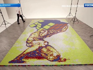 Художник Джованни Контарди создал мозаику из кубиков Рубика