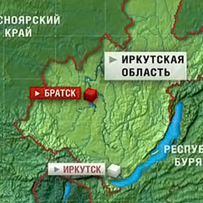 Карта братск иркутская область