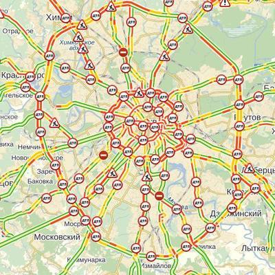 Карта москвы дорожная ситуация