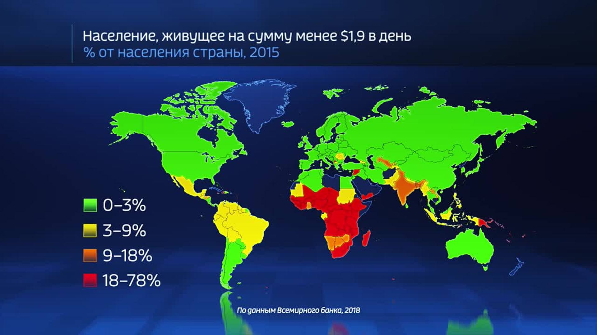 Карта бедности мира