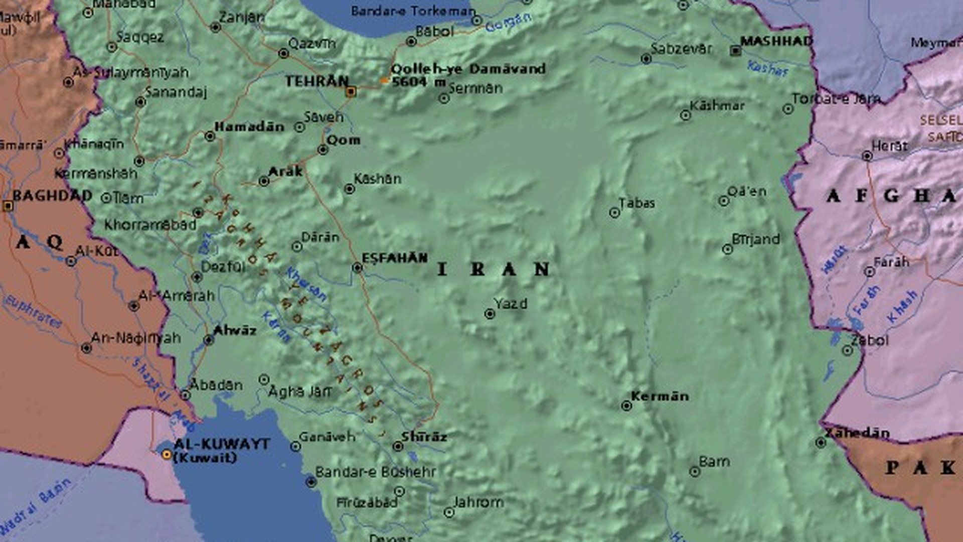 иран на карте мира