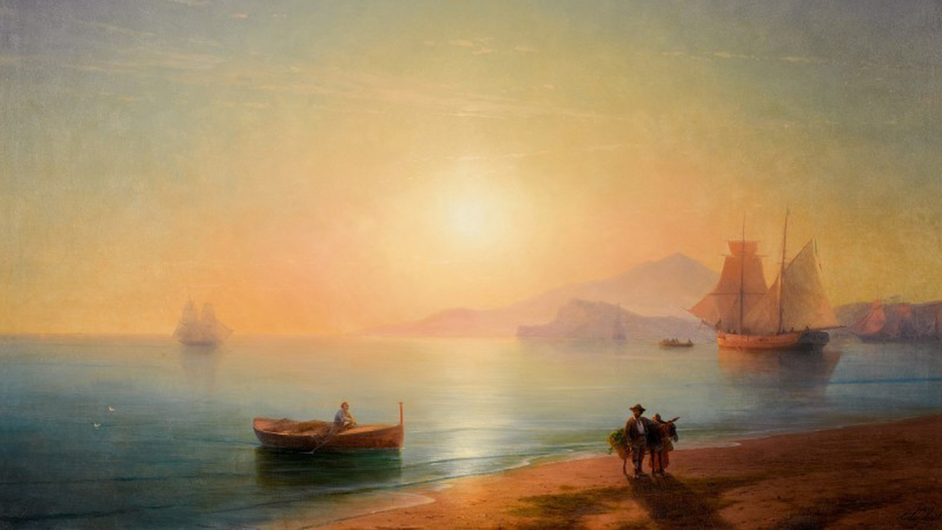 Неаполитанский залив Айвазовский 1878