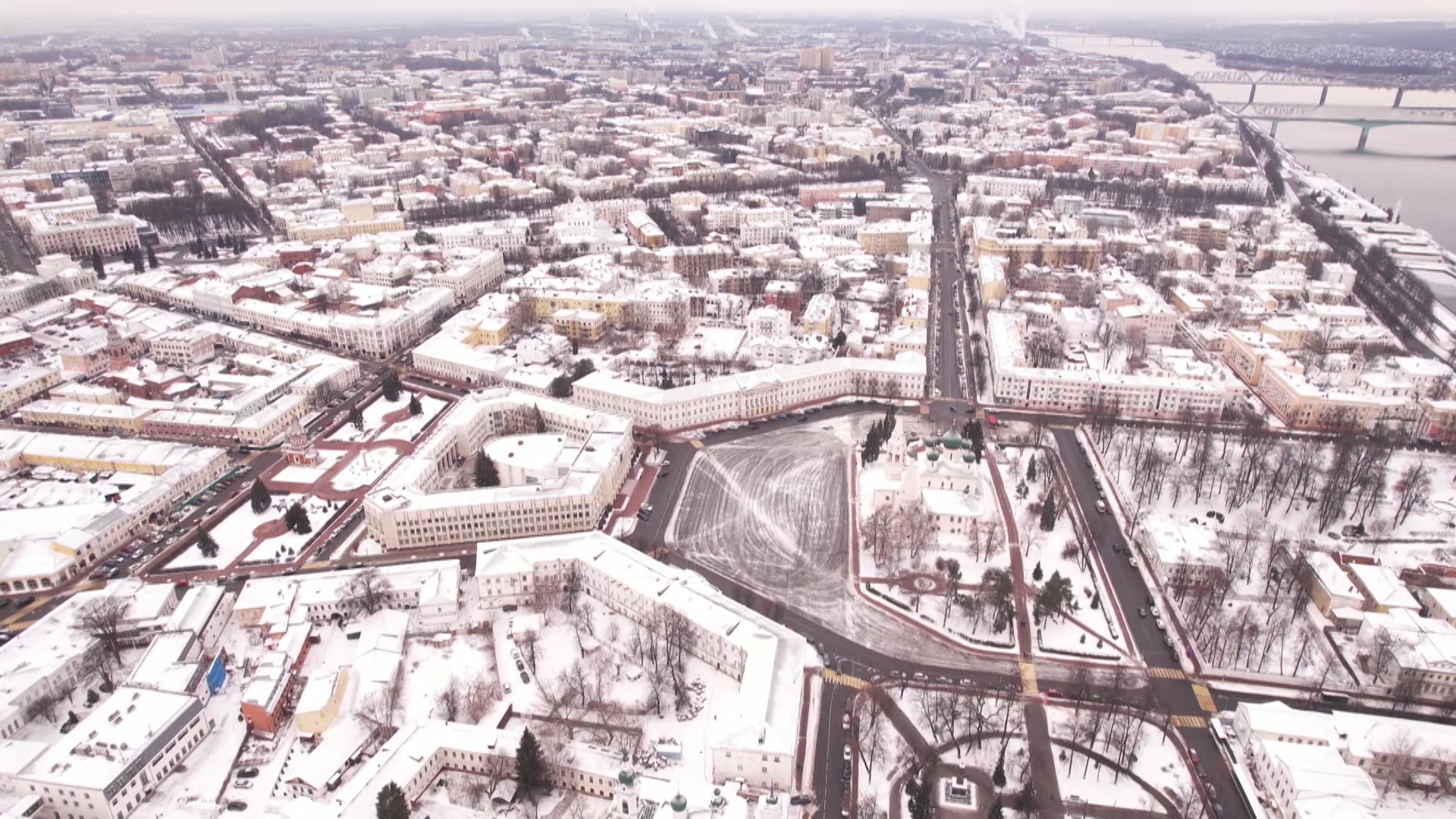 Ярославль Заволжский мост зима