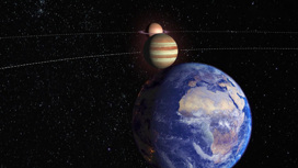 Уникальная оптическая иллюзия: Сатурн и Юпитер слились в единое целое