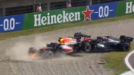 Хэмилтон и Ферстаппен устроили аварию на Гран-при Италии