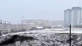 В Севастополе прогремела молния во время снегопада