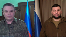 Денис Пушилин и Леонид Пасечник // Кадр из программы "60 минут"