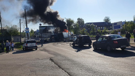 Очевидцы сняли последствия массовой аварии на переезде в Пермском крае