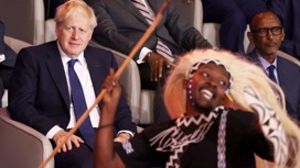 Премьер-министр Великобритании Борис Джонсон и президент Руанды Поль Кагаме