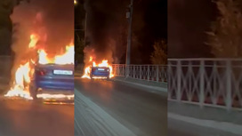 В Волгограде очевидцы автопожара показали видео случившегося