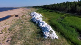 Добыча гранатового песка с берега Солзы под Северодвинском приостановлена