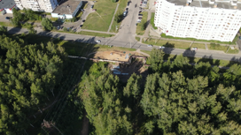 В Ярославле в районе улицы Красноборской вырубают деревья