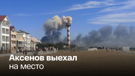 В Сакском районе Крыма поднимается черный дым