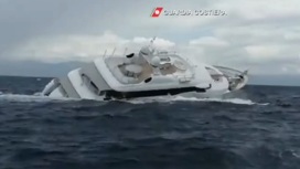 Направлявшаяся на Сицилию 40-метровая яхта затонула на глазах у очевидцев
