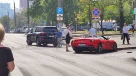 Многомиллионное ДТП с Ferrari произошло на юге Москвы