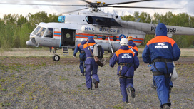 Спасатели вновь вылетели к туристам на Ключевской Сопке