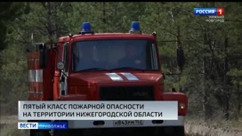 Пятый класс пожароопасности сохраняется в Нижегородской области