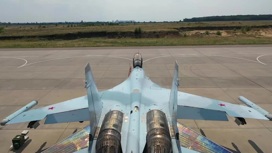 Минобороны показало работу экипажей истребителей Су-35С