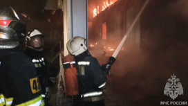 МЧС опубликовало кадры с места крупного пожара в Екатеринбурге