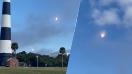 В США засняли приземление ускорителей Falcon 9