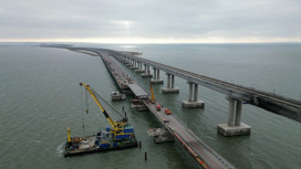 На Крымском мосту восстановлены четыре поврежденных пролета
