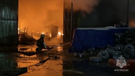 На юге Москвы этой ночью тушили пожар на складе