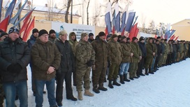 В Оренбурге в зону СВО проводили очередной отряд добровольцев