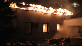 Народная милиция ДНР показала кадры горящего после обстрела кинотеатра