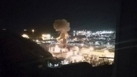 Пожар произошел на нефтебазе в Туапсе