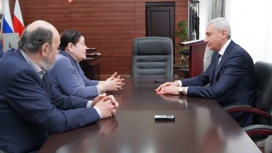 Борис Джанаев провел рабочую встречу с Ларисой Гергиевой