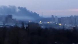 Появились кадры последствий взрывов в Киеве