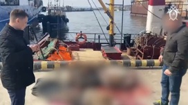 СК показал видео с места гибели рабочих в сахалинском порту