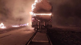 Вагоны с пиломатериалом сгорели в Свердловской области