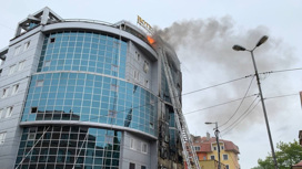 В Калининграде потушили отель, горевший около пяти часов