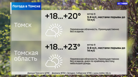 Солнечная и теплая погода сохранится в Томске в воскресенье