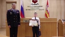 Школьника из Челябинской области наградили за спасение женщины