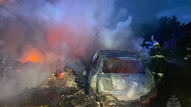 Огонь уничтожил дом, хозяйственную постройку и автомобиль в Ивановском районе