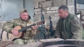 Армейскую песню под гитару спели амурские бойцы нашим девушкам