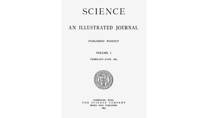 Обложка одного из наиболее популярных научных журналов Science за февраль-июнь 1882 года