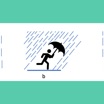 Направление движения струй дождя: а) для неподвижного человека; б) для бегущего человека; в) для неподвижного наблюдателя за бегущим человеком.